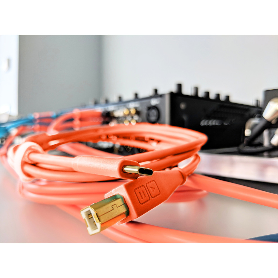 DJ TechTools Chroma Cable USB-C to B 1.5m Orange