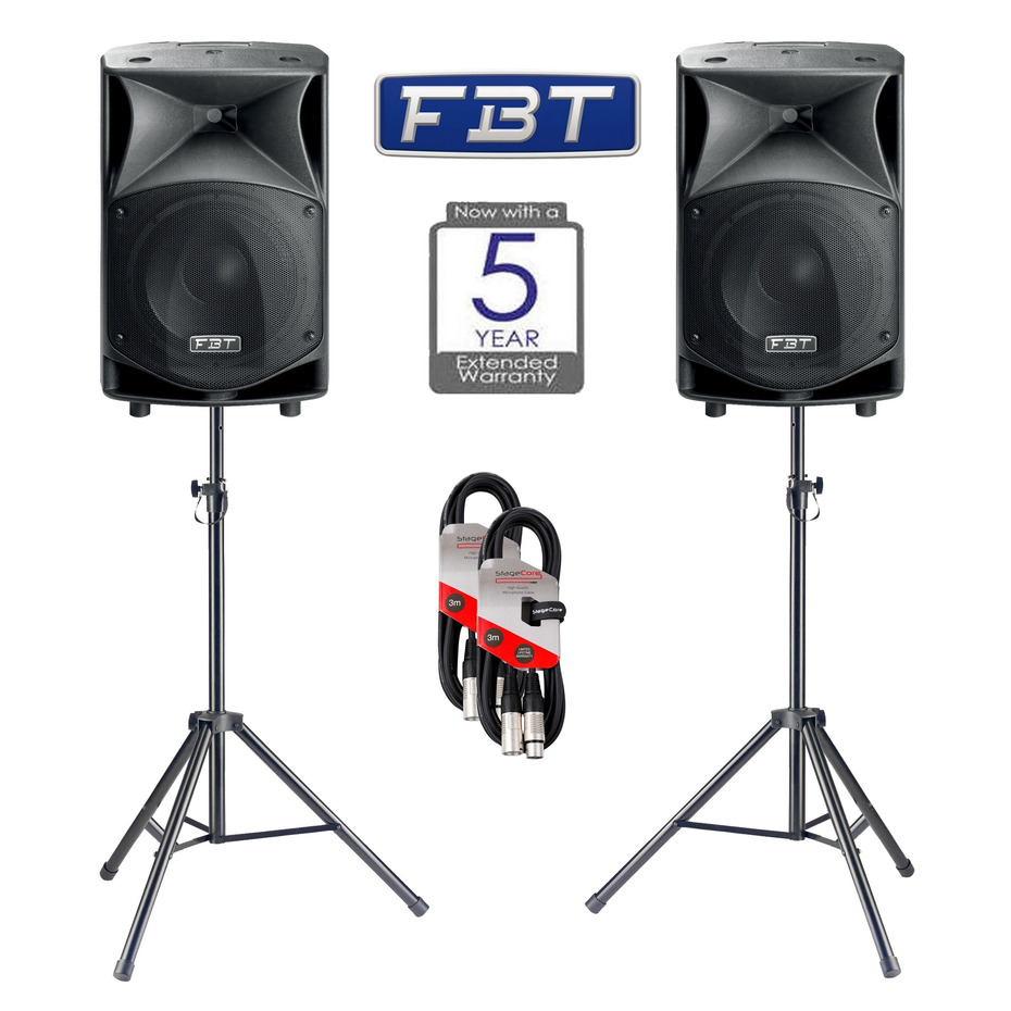 FBT JMaxX 114A (Pair) with Stands & Cables