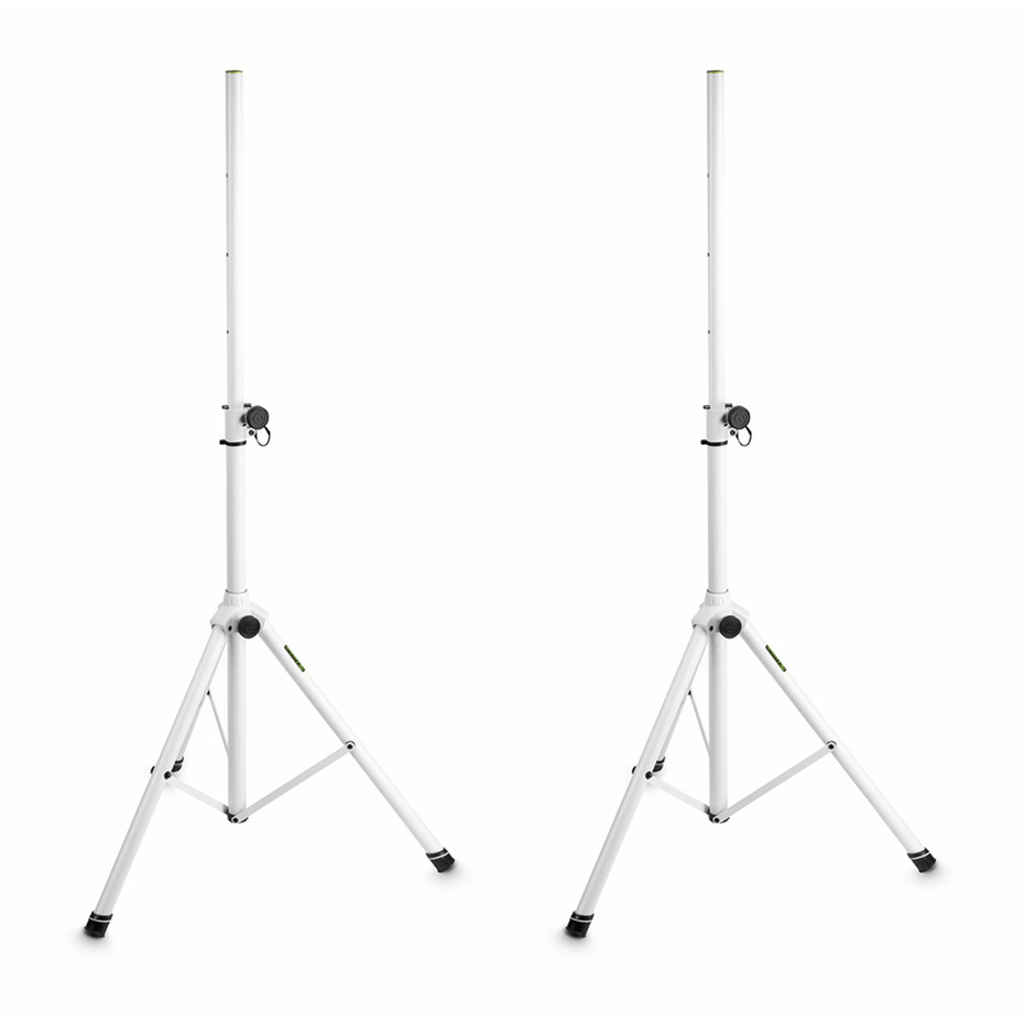 Gravity SP 5211 W White Speaker Stands (Pair) with Transport Bag