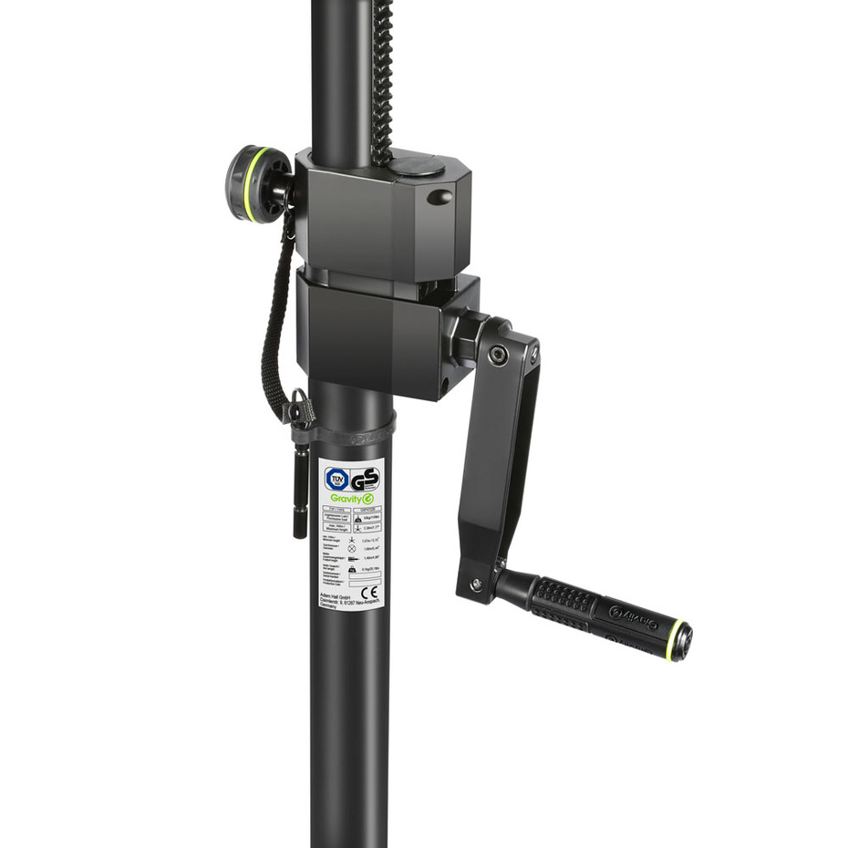 Gravity SP 4722 B Wind-Up Speaker Stands (Pair) with Transport Bag