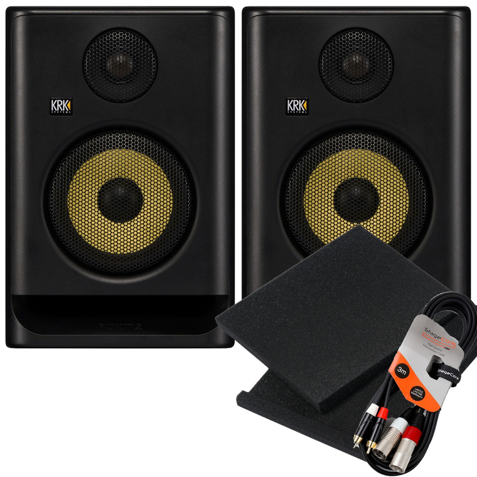 KRK Rokit RP5 G5 (Pair) with Isolation Pads & Cable