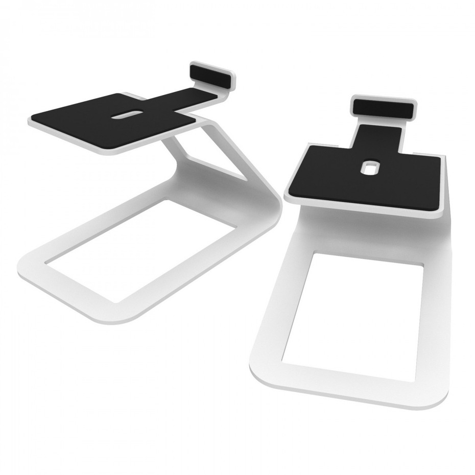 Kanto Elevated Desktop Speaker Stands SE4 Medium - White (Pair)