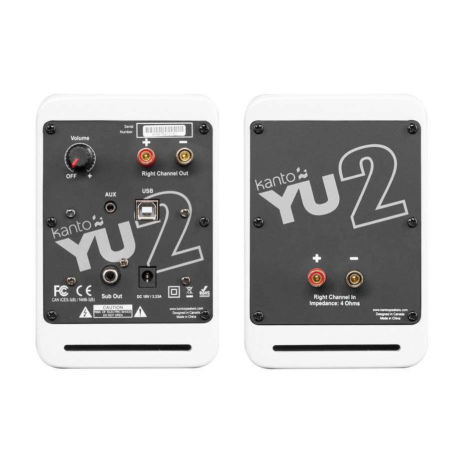 Kanto YU2 Powered Desktop Speakers (Pair) - Matte White