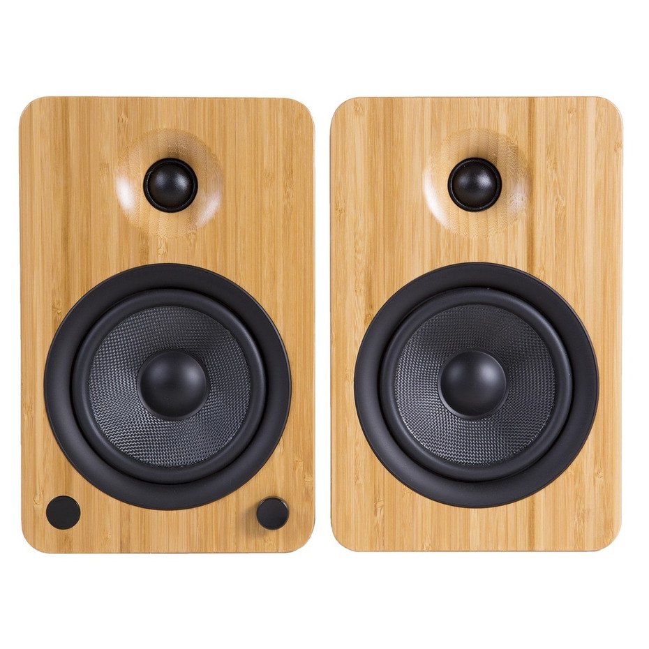 Kanto YU4 Powered Bookshelf Speakers (Pair) - Bamboo