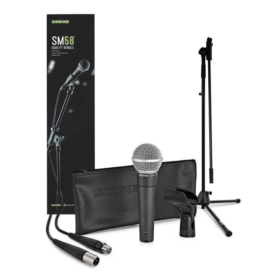 Shure SM58 Cardioid Dynamic Microphone Bundle