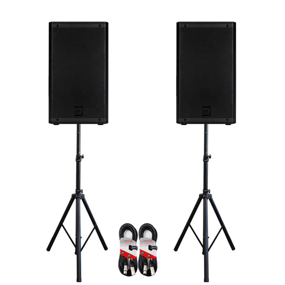 RCF ART 910-A (Pair) with Stands & Cables