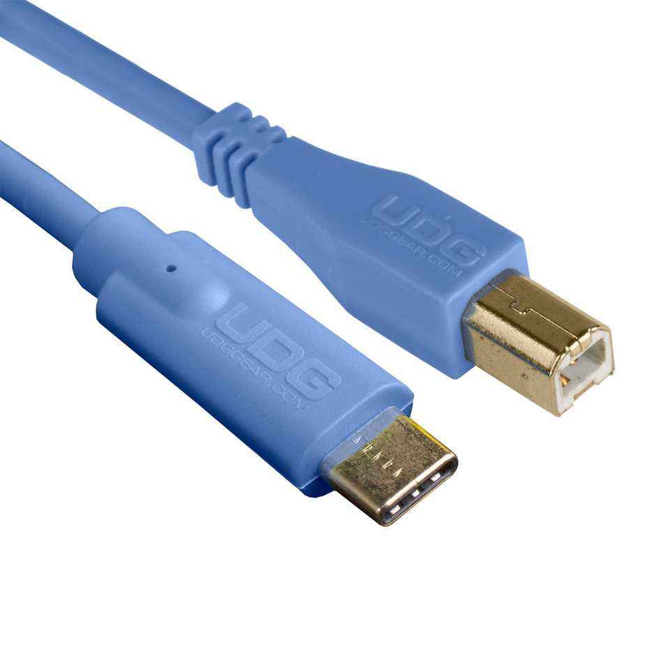 UDG Ultimate Audio Cable USB 2.0 C-B Light Blue Straight 1.5m