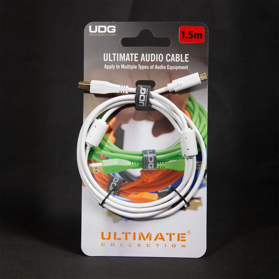 UDG Ultimate Audio Cable USB 2.0 C-B White Straight 1.5M