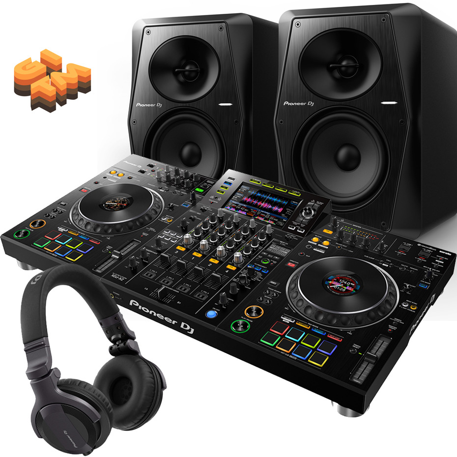Pioneer DJ XDJ-XZ, VM-70 Monitors + HDJ-CUE1 Bundle